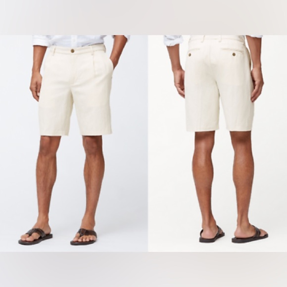 🦋Tommy Bahama Pleated Shorts Beige size 32